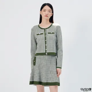 【Chudan 初丹】千鳥格嫘縈針織裙