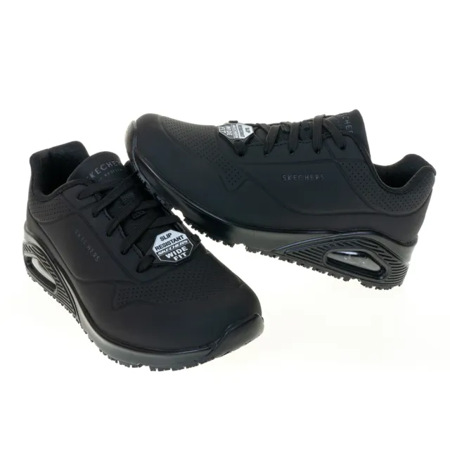 【SKECHERS】女鞋工作鞋系列 UNO SR 寬楦款(108021WBLK)
