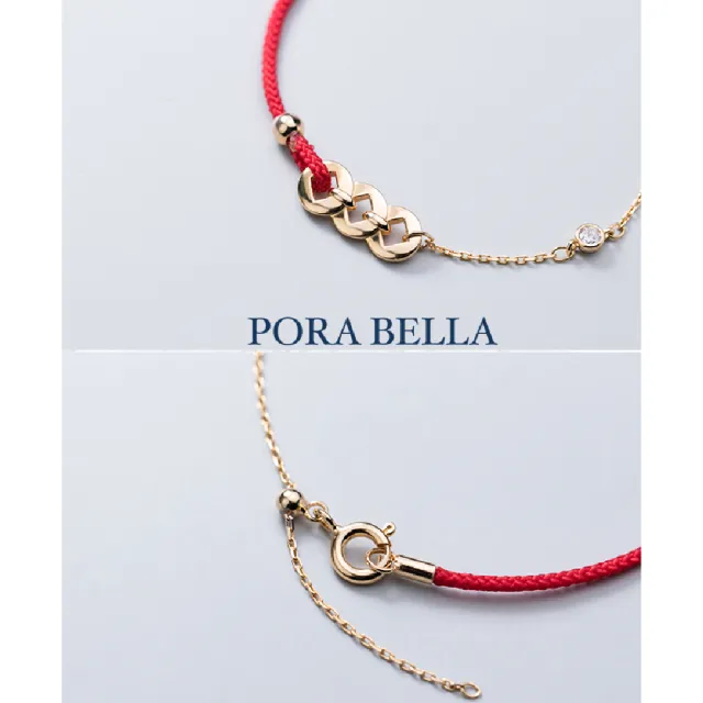 【Porabella】925純銀開運紅繩手鍊 幸運好運轉運紅色手繩 小眾設計款過年開運飾品 吊墜 Bracelet