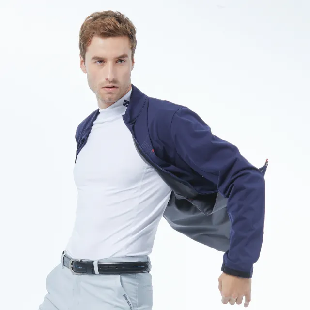 【Snowbee 司諾比】男士高彈撥水透氣機能外套(戶外運動防潑水  高爾夫球外套 登山 跑步 打球 輕風衣)