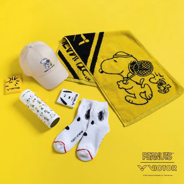 【VICTOR 勝利體育】VICTOR X PEANUTS 聯名運動女襪 SNOOPY(C-5084)