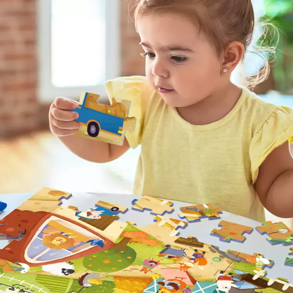 【Mua 姆兒選品】PinWheel兒童拼圖63片大塊拼圖(兒童玩具 配對 幼童 蒙特梭利玩具)