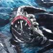 【TISSOT 天梭 官方授權】Seastar 1000海星300米潛水三眼計時錶-45.5mm/紅黑 畢業 禮物(T1204171105101)