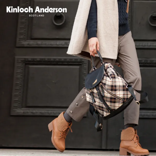【Kinloch Anderson】金安德森女裝 知性反褶西裝寬褲長褲(卡其/灰綠)