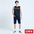 【EDWIN】男裝 大尺碼-迦績EJ9透氣復古牛仔短褲(原藍磨)