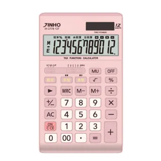 【JINHO 京禾】12位元 雙電源稅率工業風系列計算機JH-2778-12T-P(玫瑰金)