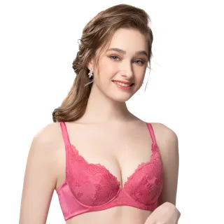 【Swear 思薇爾】花漫系列B-E罩蕾絲包覆女內衣(糖紅紫)