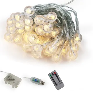 【aibo】暖白/八模式 汽泡球LED燈串6米40燈(附遙控器)