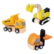 【Plantoys】道路/營造/建築工程小車隊(木質木頭玩具 玩具車)