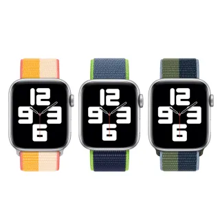 【YUNMI】Apple Watch Series 9/8/7/6/5/4/3/2/1/SE/Ultra 通用 尼龍回環式運動錶帶 腕帶(iwatch替換錶帶)