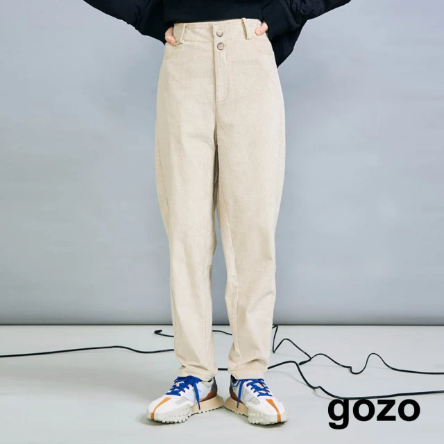 【gozo】minus g-限量系列 燕麥燈芯絨老爺褲(兩色)