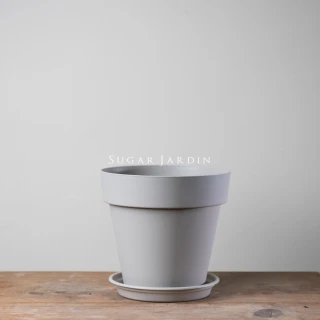 【微糖花植間】北歐設計花盆5入組-淺灰色(花器水盤/植物容器)
