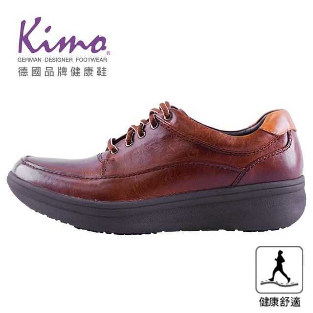 【Kimo】專利足弓支撐-彈性萊卡舒適健康鞋 男鞋(咖 KAIWM027028)