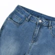 【OUWEY 歐薇】ONLYLOVE褲管刷色字母八分窄管牛仔褲3222398609(藍)