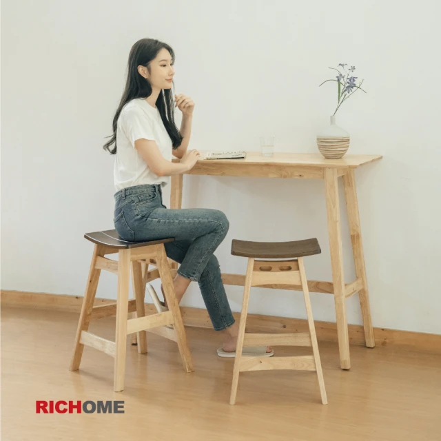 【RICHOME】克萊爾91CM實木高腳桌/吧台桌/餐桌/洽談桌/咖啡桌/休閒桌(多功能用途)