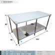 【Abis】客製商品-豪華升級版90x150CM二層圓角430不鏽鋼桌/料理桌/工作桌/工作台/流理台(3尺X5尺)