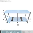 【Abis】客製商品-豪華升級版75x150CM二層圓角304不鏽鋼桌/料理桌/工作桌/工作台/流理台(2.5尺X5尺)