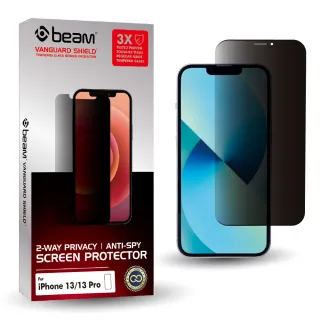 【BEAM】iPhone 13/13 Pro 6.1吋雙向防窺耐衝擊鋼化玻璃保護貼(防窺 iPhone手機保護貼)