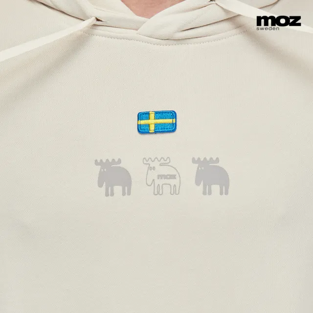 【moz】瑞典三隻小鹿帽T 燕麥奶白 男款(亞洲版)