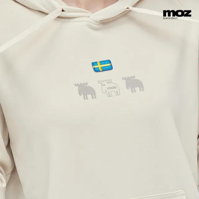 【moz】瑞典三隻小鹿帽T 燕麥奶白 女款(亞洲版)
