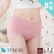 【SHIANEY 席艾妮】8件組 台灣製 天絲棉 中大尺碼 中腰三角內褲