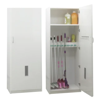 【文創集】艾蒂斯  環保2.1尺單門塑鋼高掃具櫃/收納櫃