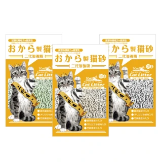 【iCat 寵喵樂】二代加強版環保天然豆腐砂 6L*4包組（吸臭無塵豆腐砂）(貓砂)