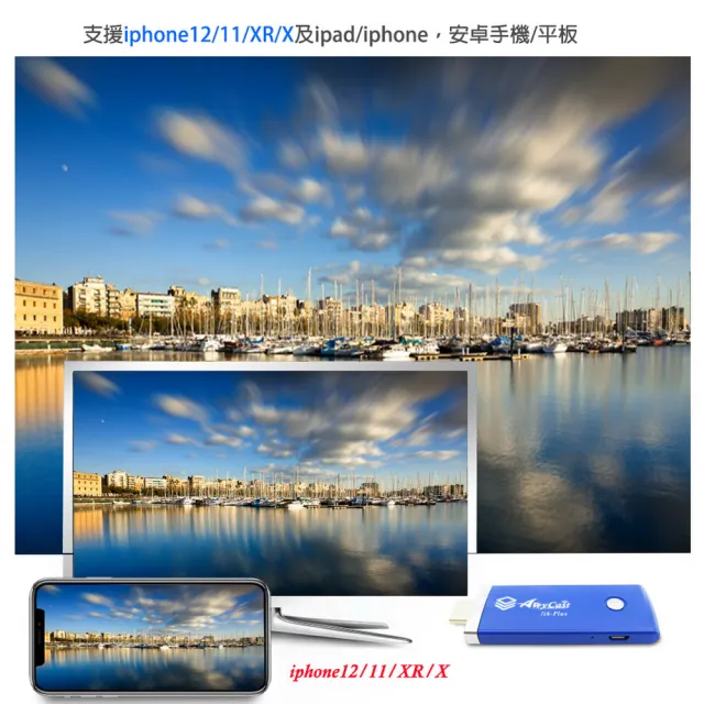 【DW 達微科技】七代Plus科幻藍 Anycast-36B自動無線影音電視棒(附4大好禮)