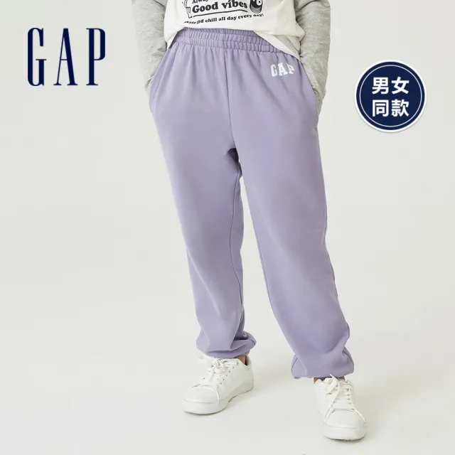 【GAP】兒童裝 Logo束口褲 冰淇淋系列 碳素軟磨法式圈織系列-多色可選(795193)