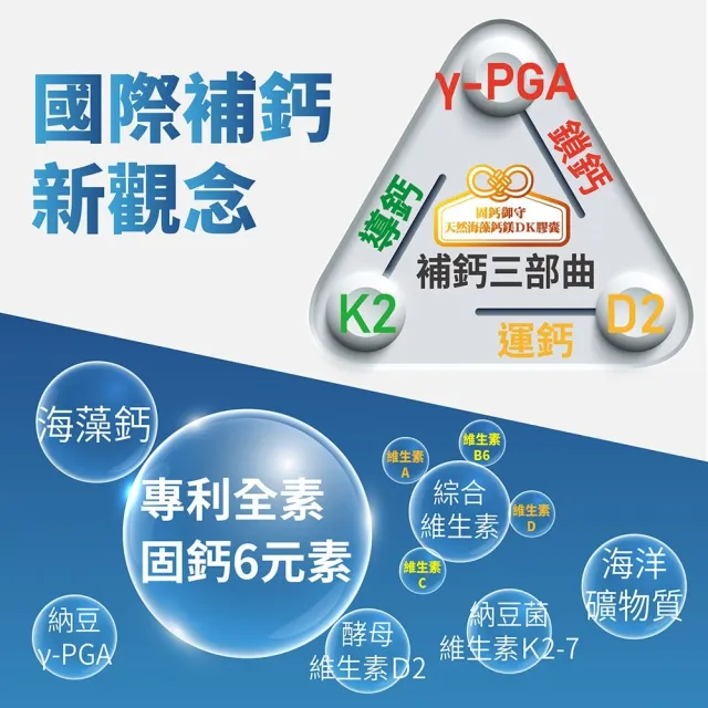 【YAYU Biomed 雅譽生醫】天然海藻鈣 鎂DK膠囊1入組(共30顆)