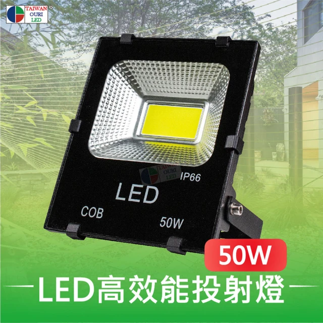 台灣歐日光電 LED防水投射燈 50W白光 IP66防護等級(投光燈6000K 110V 220V【DA50C】)