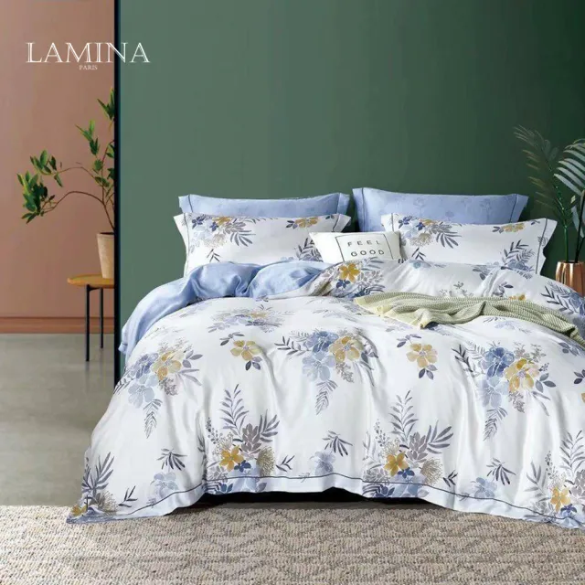 【LAMINA】加大 100%萊賽爾天絲兩用被套床包組-多款任選(花卉系列)