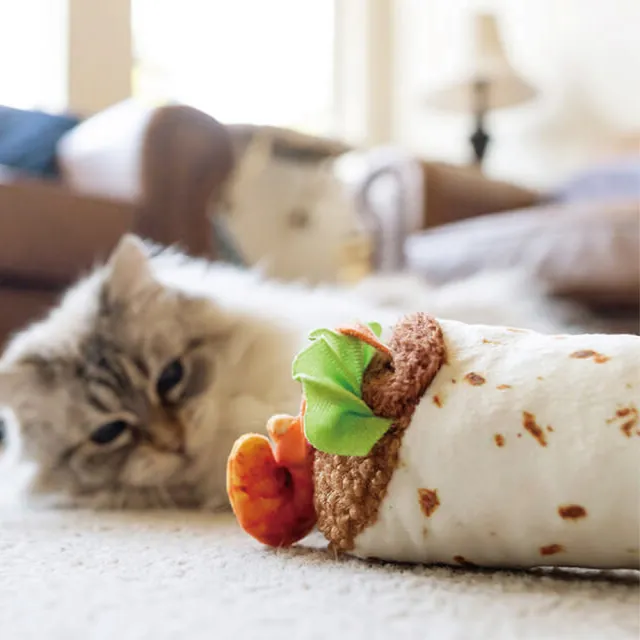 【P.L.A.Y.】狂野貓咪-墨西哥鮮蝦捲餅(有機貓草 響紙 貓玩具)