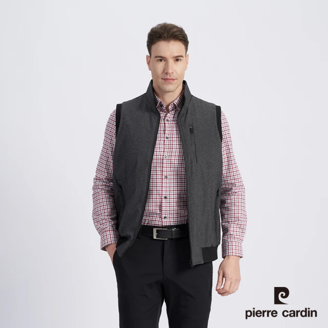 pierre cardin 皮爾卡登 商務休閒 男款 休閒保暖背心-深灰色(5215361-97)