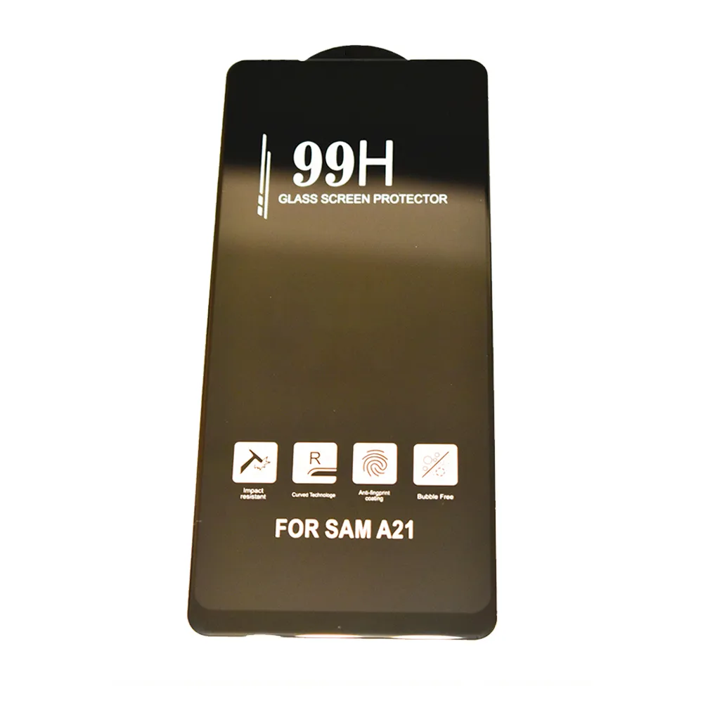 【Cherry】SAMSUNG A21 6.5吋 3D曲面99H鋼化玻璃滿版保護貼(Galaxy A21 專用)