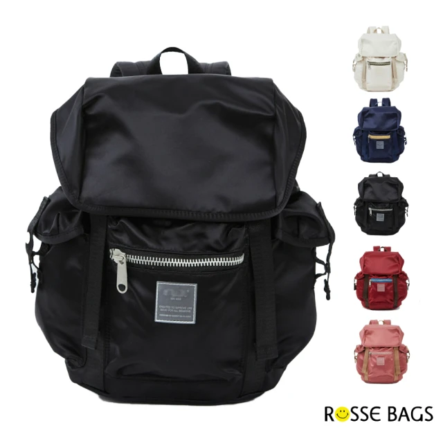 Rosse Bags 日系商務通勤電腦男女旅行雙肩包(雙11限定 1111 現+預 黑色／粉色／紅色／藍色／白