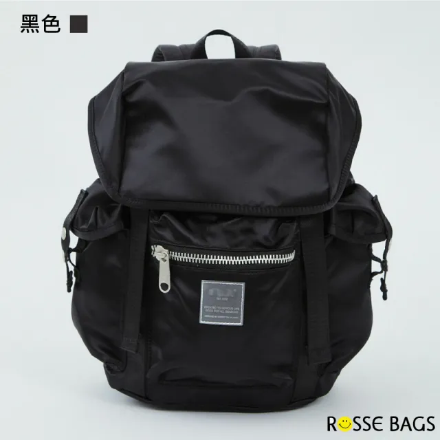 【Rosse Bags】日系商務通勤電腦男女旅行雙肩包(現+預 黑色／粉色／紅色／藍色／白