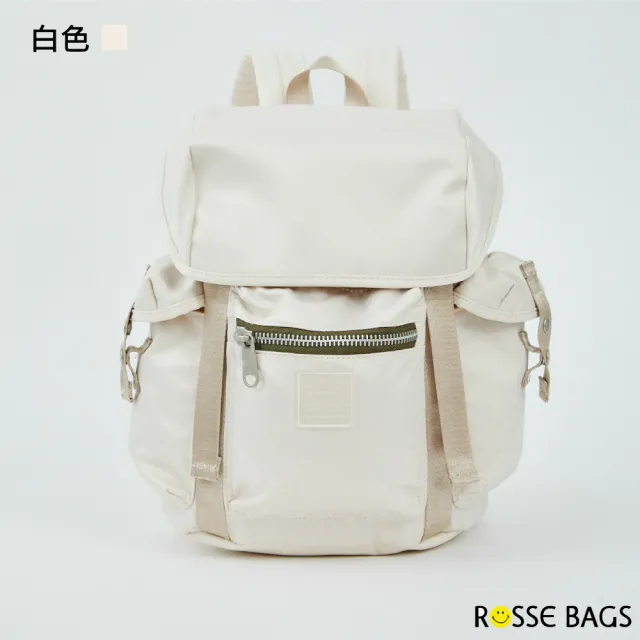 【Rosse Bags】日系商務通勤電腦男女旅行雙肩包(現+預 黑色／粉色／紅色／藍色／白
