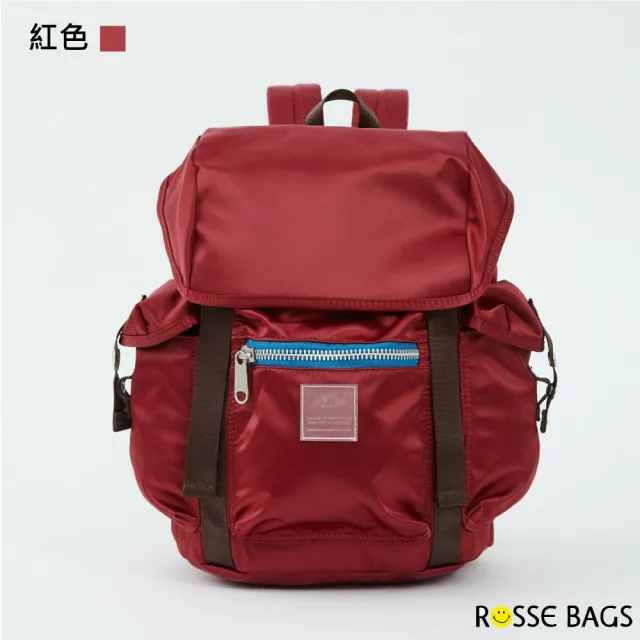 【Rosse Bags】日系商務通勤電腦男女旅行雙肩包(現+預 黑色／粉色／紅色／藍色／白