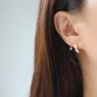 【CHARIS & GRACE 佳立思珠寶】14K金 耳環 C Shape White Earring C型白琺瑯耳針耳環