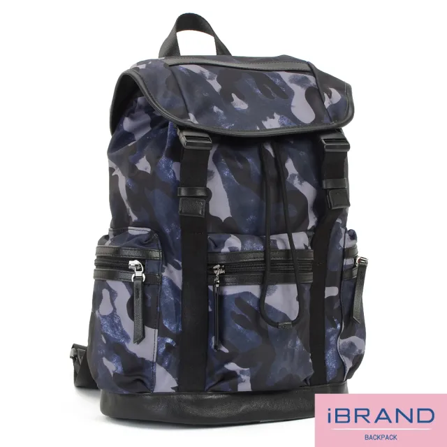 【iBrand】時尚迷彩尼龍登山包後背包