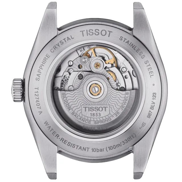 【TISSOT天梭 官方授權】GENTLEMAN 80小時動力紳士機械錶(T1274071109101)