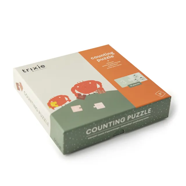 【Trixie 比利時】厚紙遊戲-數字配對拼圖