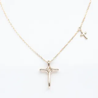 【CHARIS & GRACE 佳立思珠寶】14K金 項鍊 Hand Painted Cross Necklace 手繪線條十字架項鍊