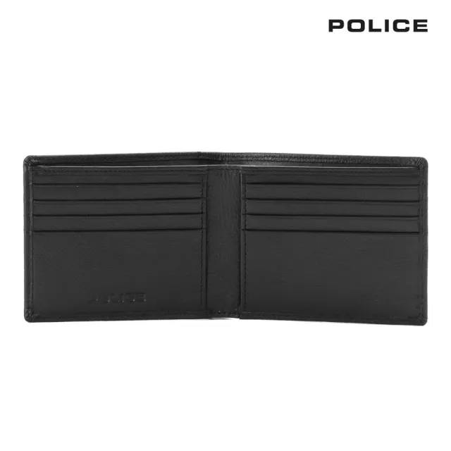 【POLICE】限量2折起 頂級NAPPA小牛皮8卡男用皮夾 全新專櫃展示品(瓦特系列 贈送禮提袋)