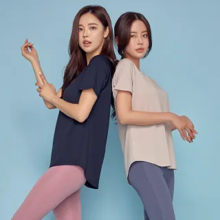 【STL】現貨 yoga 韓國 女 運動 連肩袖 短袖 上衣 T恤 Cooling Dry BASIC 涼感 快乾(多色)
