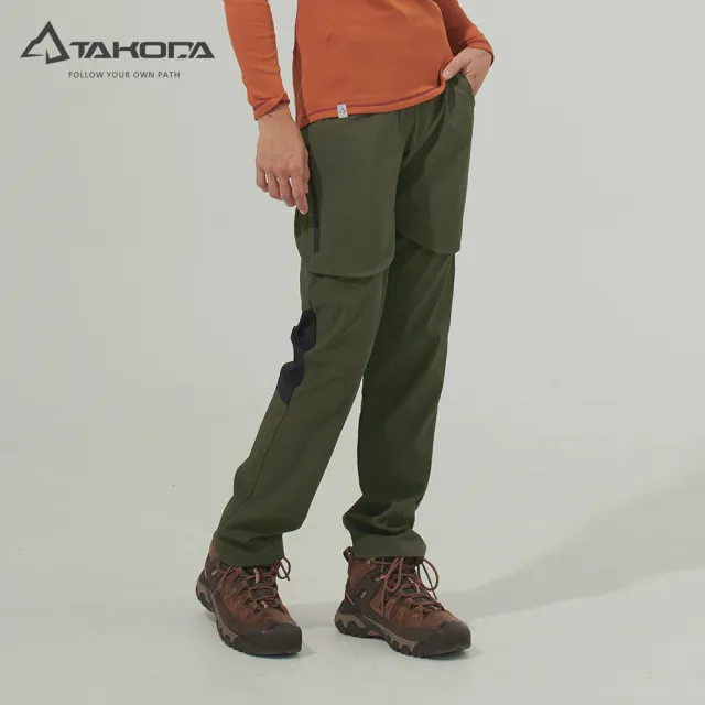 【TAKODA】Zuya Cordura耐磨防風防潑登山長褲 女款 橄欖綠(登山褲/耐磨褲/防風防潑)