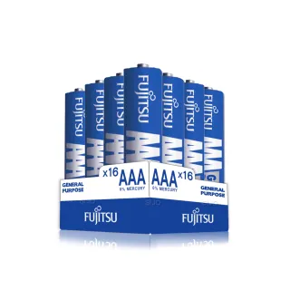 【FUJITSU 富士通】藍版能量4號AAA碳鋅電池 R03 16A-精裝版16入裝