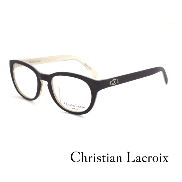 Christian Lacroix 法式木頭框質感雙色拼接款光學眼鏡(黑色 - CL2006-009)