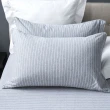 【HOLA】自然針織條紋美式枕套2入-現代銀灰(2入)